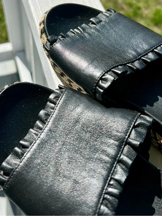 Kate Spade New York Zahara Black Leather Braided Sandals - Women’s 7.5 - Picture 4 of 5